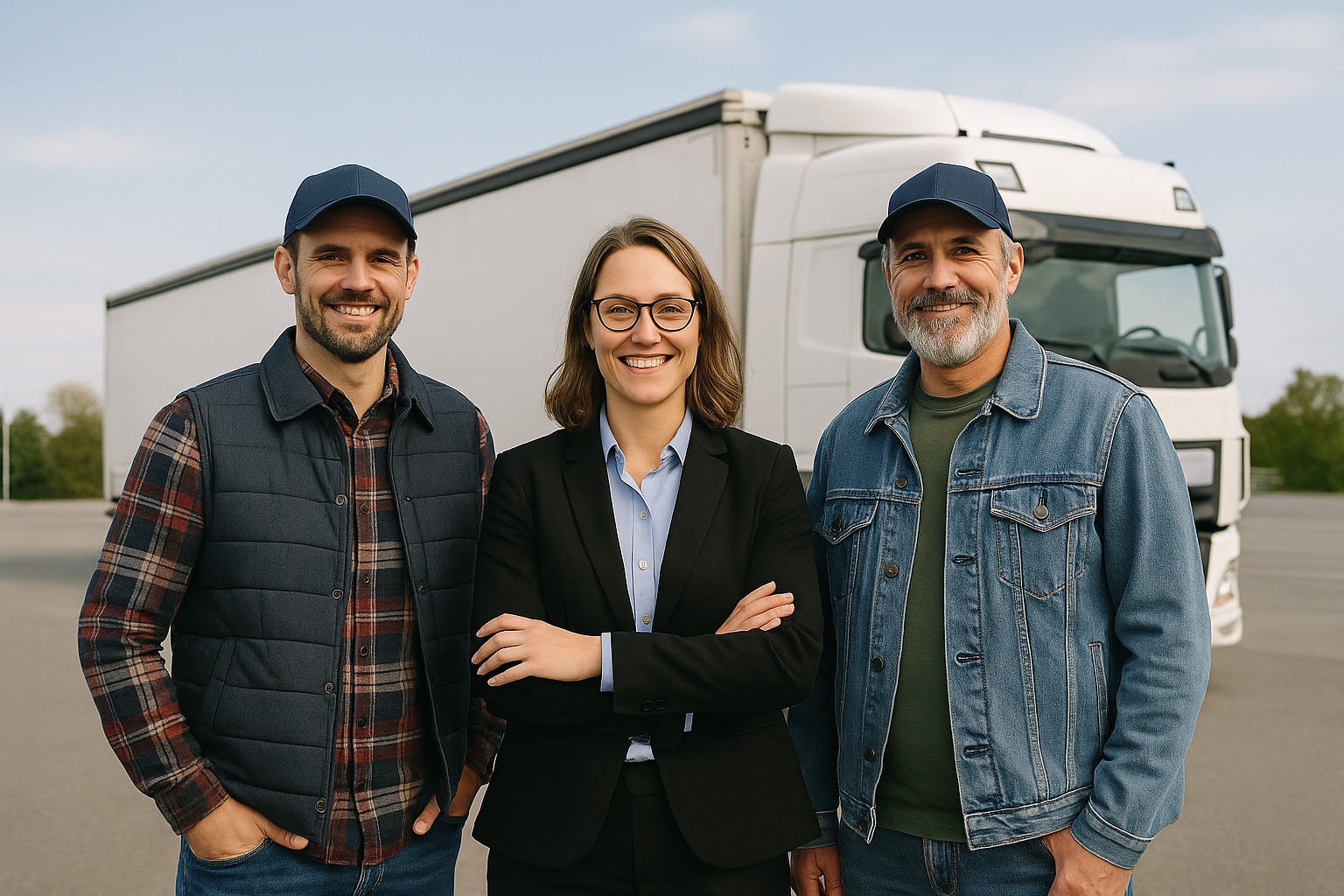 Retention Manager im persönlichen Gespräch mit LKW-Fahrern zur Mitarbeiterbindung